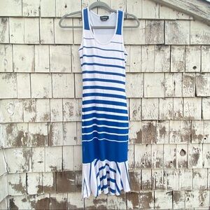 Bebe Blue/White Striped Summer Dress